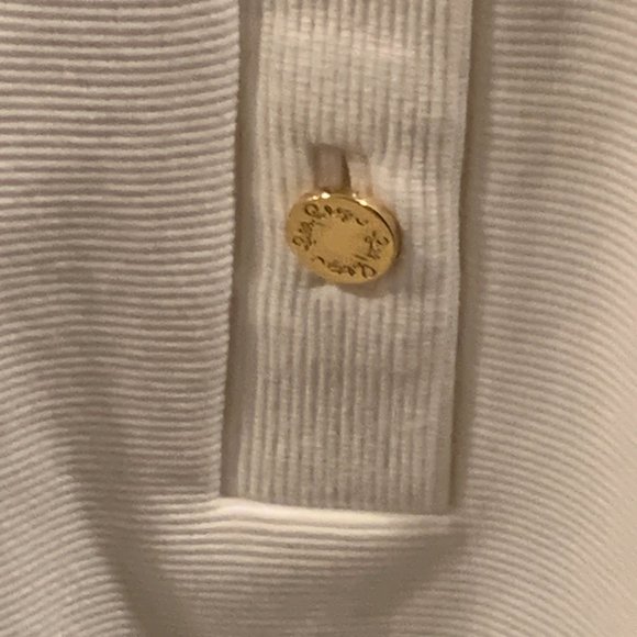 Lilly Pulitzer White Long Sleeve Charlena V-Neck Knit Shift Dress, Size XS - Picture 6 of 9